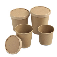 Runde Nudel-Reisschüssel aus Kraftpapier